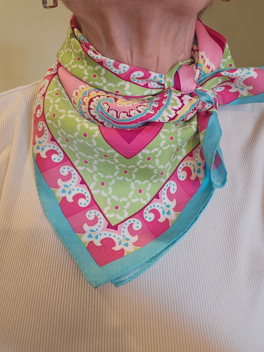 Vera Bradley Silk Scarf 27x27"